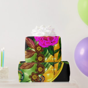 Enchanting Magenta & Gold Wrapping Paper
