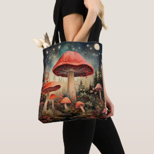 Enchanting Magic Fairy Mushroom Background Tote Bag