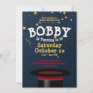 Enchanting Magic Show Kids' Birthday Template