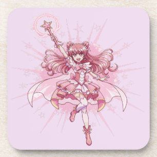 Enchanting Magical Girl Anime Transformation  Coaster