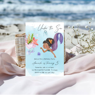 Enchanting Mermaid Birthday Collection  Invitation