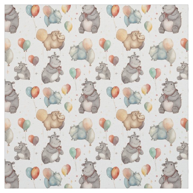 Enchanting Misfit: Whimsy Hippo Fabric (Swatch)
