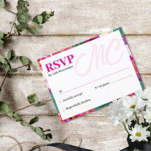 Enchanting Modern Romance Garden RSVP Card