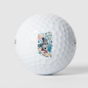 Enchanting Moo Deng Hippo Golf Balls