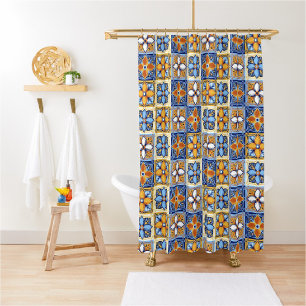 Enchanting Moroccan Floral Vibrant Elegance Shower Curtain