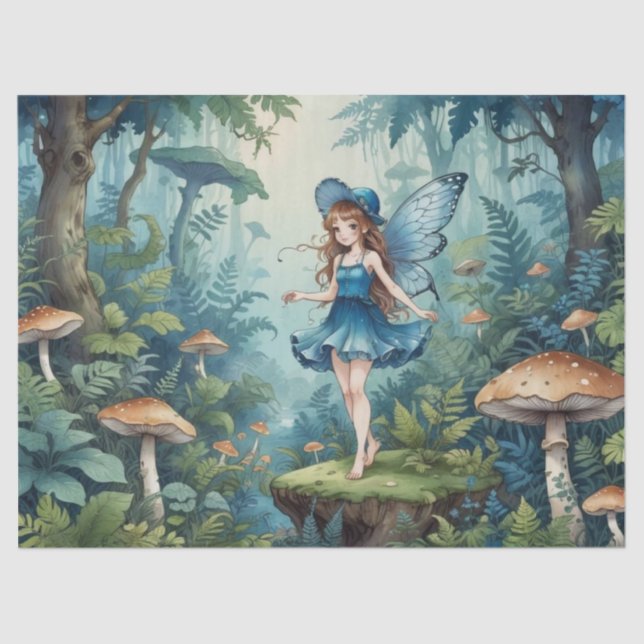 Enchanting Mushroom Fairy Tissue Paper (Front)