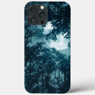 Enchanting Night Forest with Full Moon iPhone 13 Pro Max Case