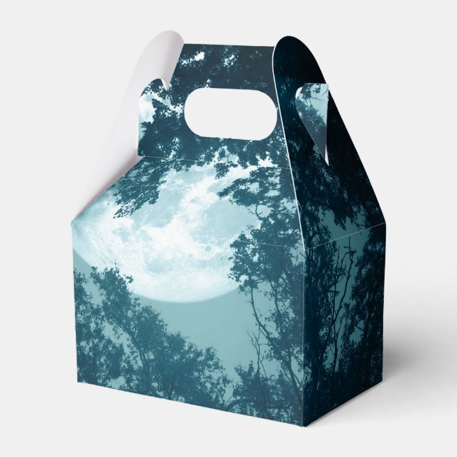 Enchanting Night Forest with Full Moon Favour Box (Front Side)