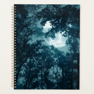 Enchanting Night Forest with Full Moon Planner