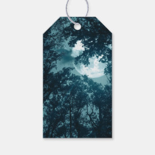 Enchanting Night Forest with Full Moon To From Gift Tags
