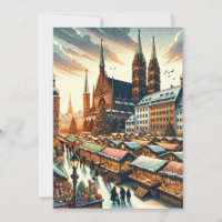 Enchanting Nuremberg Christmas Market Postcard