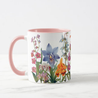 Enchanting Orchids - Botanical Illustration Mug 