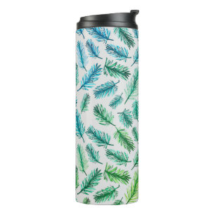 ENCHANTING PINE LEAF PATTERNS THERMAL TUMBLER