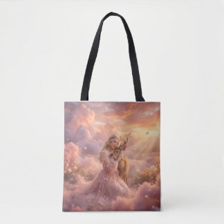 Enchanting Princess & Deer Tote Bag
