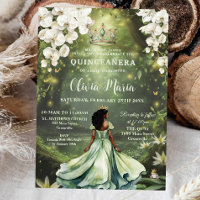 Enchanting Princess & Frog Green Dress Quinceañera