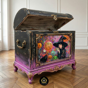 Enchanting Pumpkin Witch Halloween Decoupage Tissue Paper