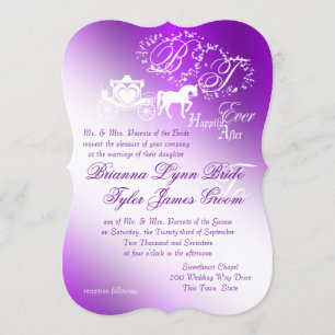 Enchanting Purple Fairytale Wedding Invitation