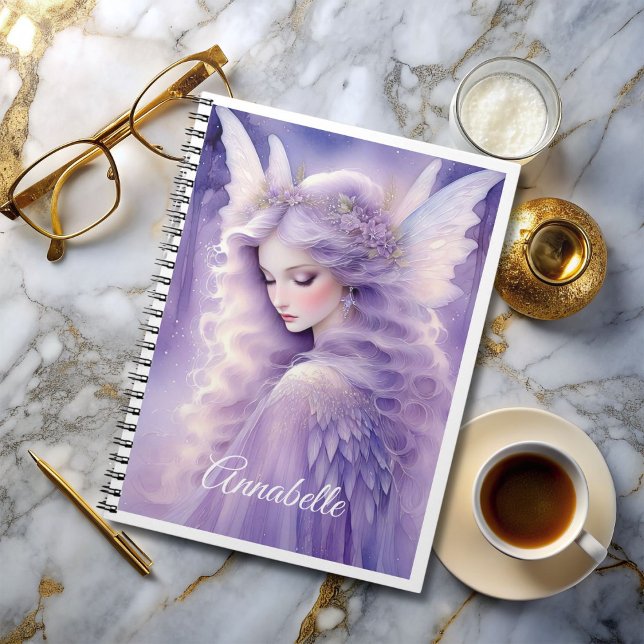 Enchanting Purple Glow Fairy Spiral Photo Notebook (Creator Uploaded)