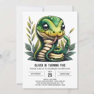Enchanting Reptile Realm Birthday Invitation