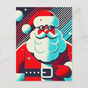 Enchanting Santa Claus illustration Holiday Postcard