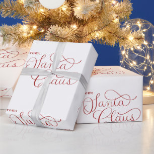 Enchanting Santa Claus North Pole Christmas Wrappi Wrapping Paper