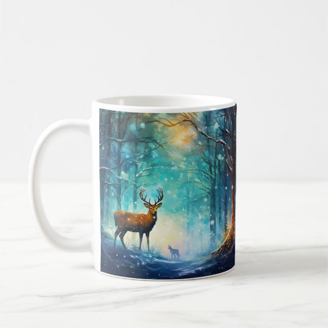 Enchanting Snowy Forest Artwork-82109 Coffee Mug (Left)