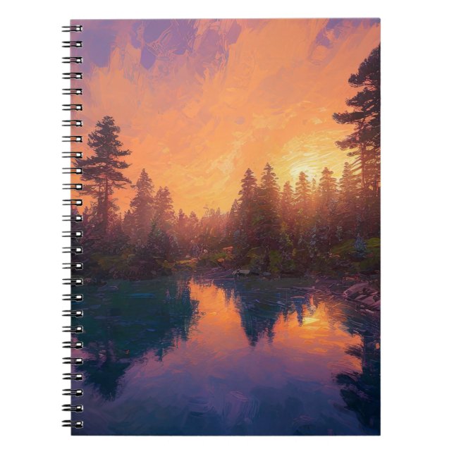 Enchanting Spell of an Orange Sunset Notebook (Front)
