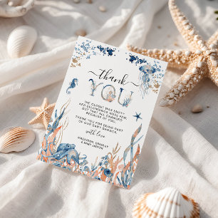 Enchanting Under-the-Sea Baby Shower Thank You Card