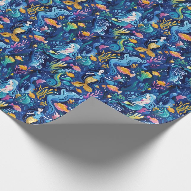 Enchanting Underwater Fantasy Matte Wrapping Paper (Corner)