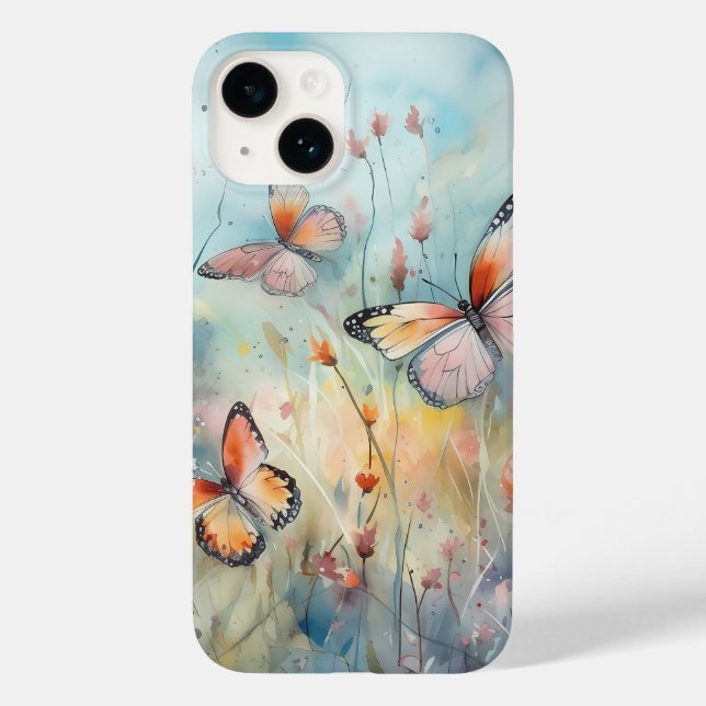 Enchanting Whimsical Butterflies Meadow Phone Case (Back)