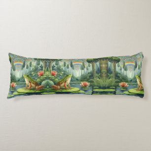 Enchanting William Morris Frog in a Forest Body Cushion