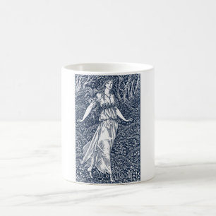 Enchanting William Morris–Style Woodland woman Coffee Mug