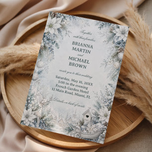 Enchanting Winter Village Among Invitation