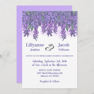 Enchanting Wisteria Garden Wedding Invitation