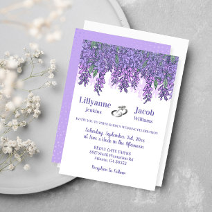 Enchanting Wisteria Garden Wedding Invitation