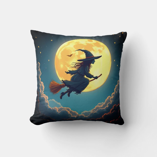 Enchanting Witch’s Night Cushion (Front)