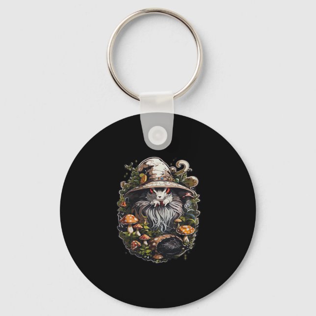 Enchanting Witch Whimsigoth & Mystical Art For Lap Key Ring (Front)