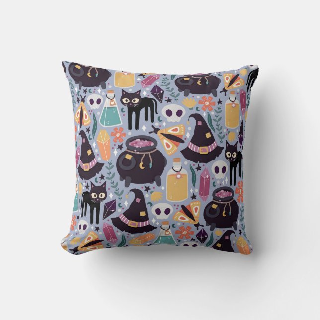 Enchanting Witchcraft Collage Cushion (Front)