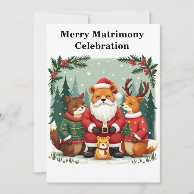 Enchanting Woodland Christmas  Invitation (Front)