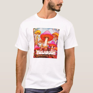 Enchanting World of Mushrooms a SS Black T-Shirt