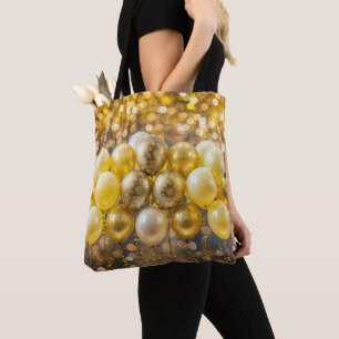 Enchanting yellow and gold Tote Bags Dreamy Bokeh