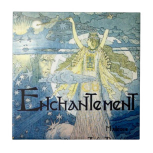 Enchantment art nouveau magic ceramic tile