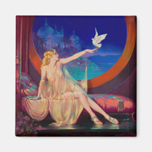 Enchantment of Arabian Concubine Pinup Girl Magnet