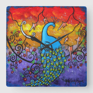 Enchantment Peacock Clock