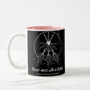 Enchantress Empowerment: Never Mess with a Witch Two-Tone Coffee Mug