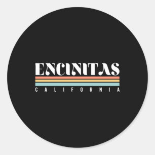 Encinitas California Classic Round Sticker