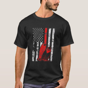 Encinitas California Surf Usa American Flag Surfin T-Shirt