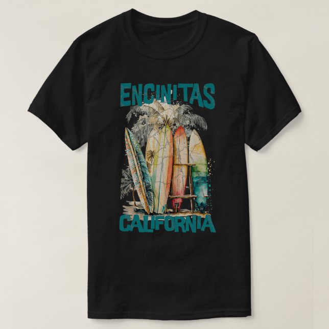 Encinitas California  T-Shirt (Design Front)