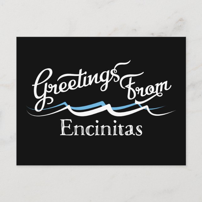 Encinitas Water Waves Postcard (Front)