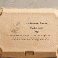 Encircled Date - Farm Quail Eggs Carton